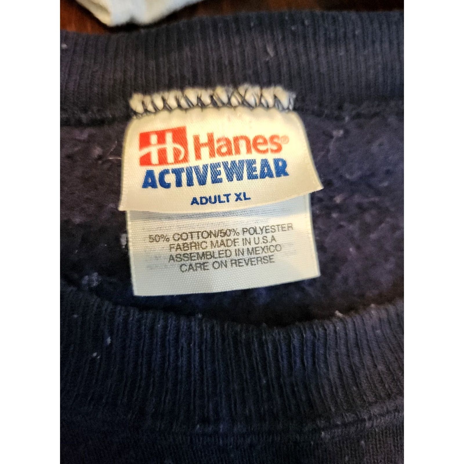 Hanes VINTAGE Hanes 90s Imagination Carnival Sweatshirt Shirt Adult XL Navy Blue Size US XL / EU 56 / 4 - 2 Thumbnail
