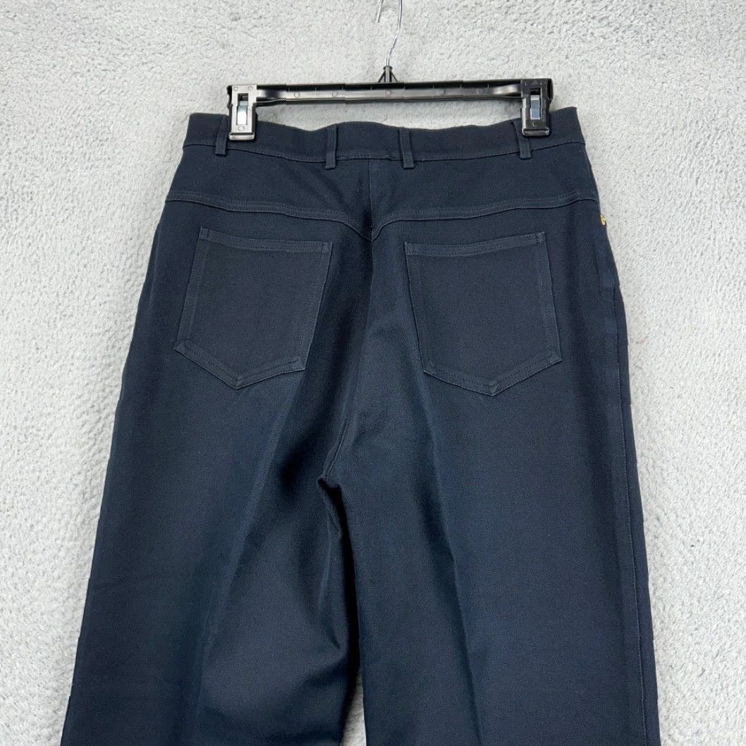St. John St. John Sport Khaki Pants Womens 6 Black Straight Leg Flat Front Pocket Stretch Casual Formal Men? Ladies? Size 28" / US 6 / IT 42 - 3 Thumbnail