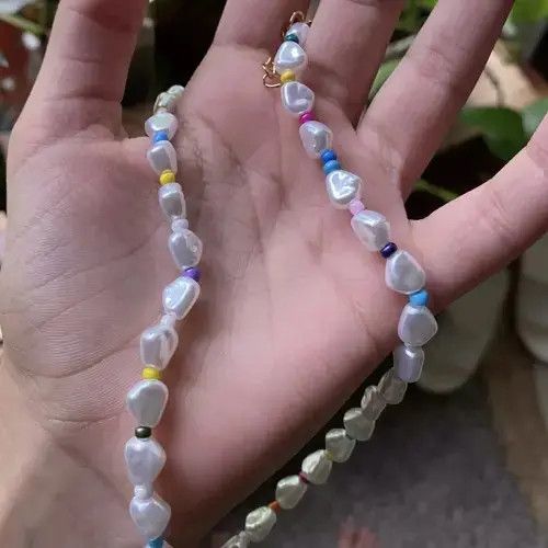 Jewelry Bohemia Pearl Rainbow Beaded Choker Necklace Size ONE SIZE - 3 Thumbnail