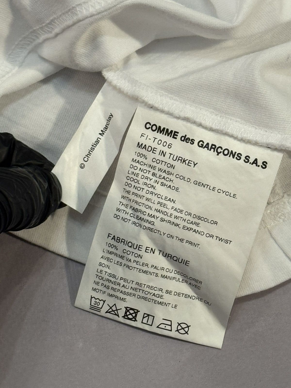 Comme des Garcons Ss22 Comme Des Garcons Shirt Splat Tee(White/L-XL) Size US L / EU 52-54 / 3 - 6 Thumbnail