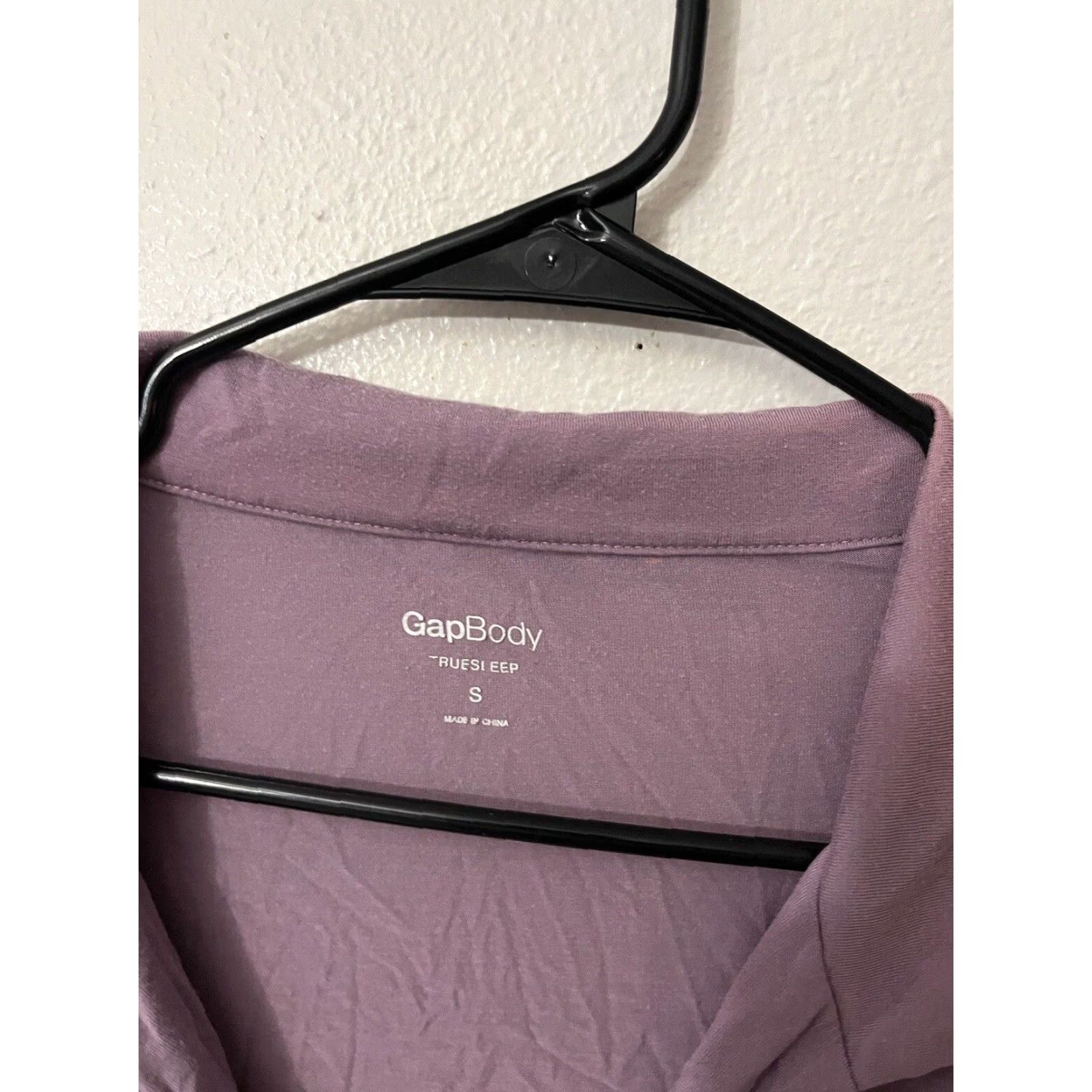 Gap GAP Sleep Shirt Short Sleeve Purple Solid Small Women Size S / US 4 / IT 40 - 2 Thumbnail
