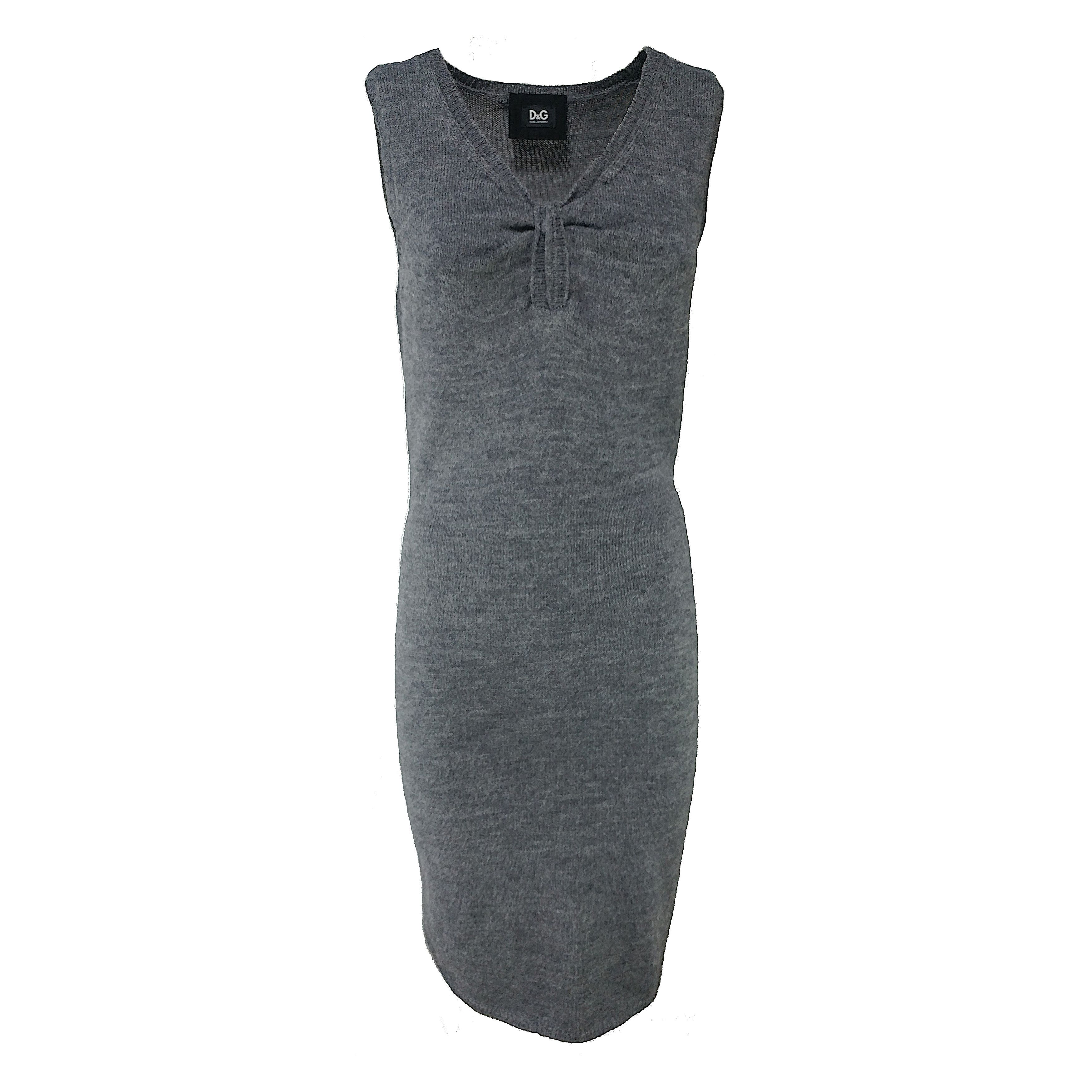 Dolce & Gabbana Alpaca Wool Knit Bodycon Sleeveless Dress Size M / US 6-8 / IT 42-44 - 2 Thumbnail