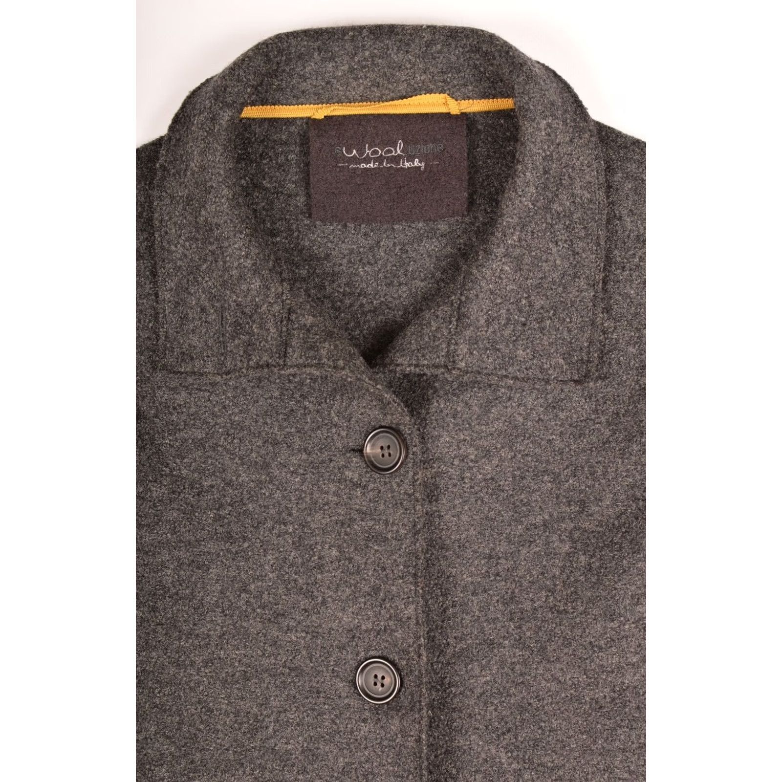 Vintage Ewooluzione Gray Virgin Wool Designer Coat Jacket, Made in Italy, Size 40, Women, Wool Coat, Overcoat, Gray, Designer, 90s-like? Size S / US 4 / IT 40 - 2 Thumbnail