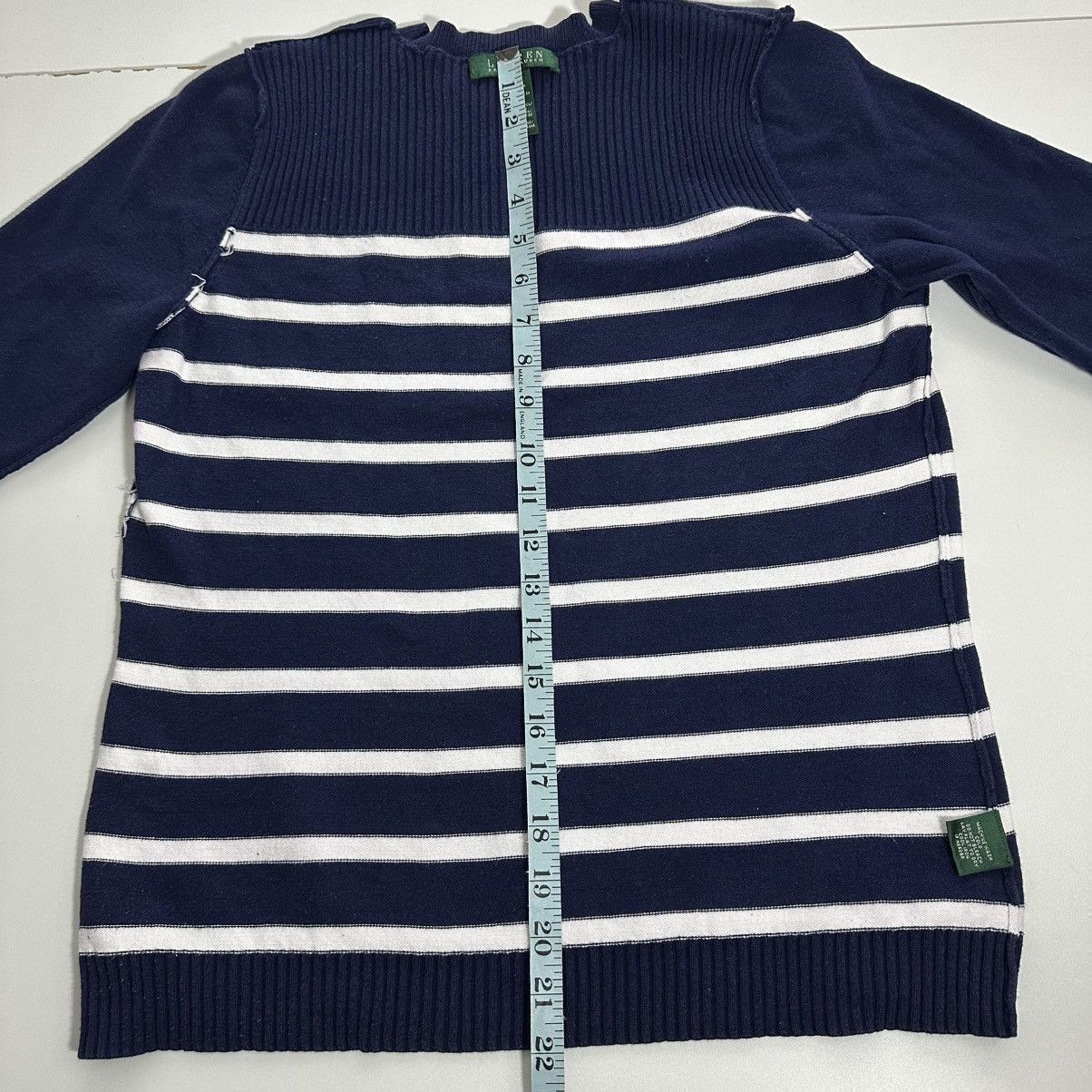 Lauren Ralph Lauren Ralph Lauren Breton Stripes Crewneck Navy Medium Sweater Size M / US 6-8 / IT 42-44 - 10 Thumbnail