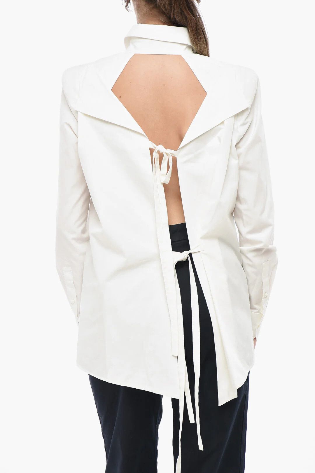 Off-White og1mm0426 Poplin Blouse in White Size S / US 4 / IT 40 - 2 Thumbnail