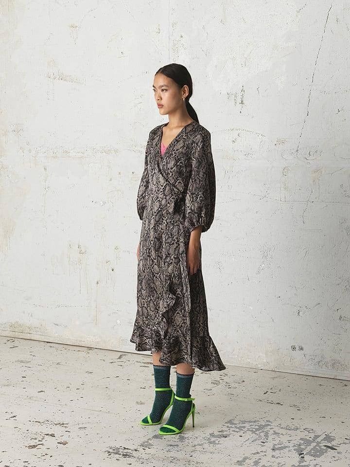 Becksondergaard Beck Sondergaard Snakey Alva Dress satin wrap style kimono Size M / US 6-8 / IT 42-44 - 1 Thumbnail