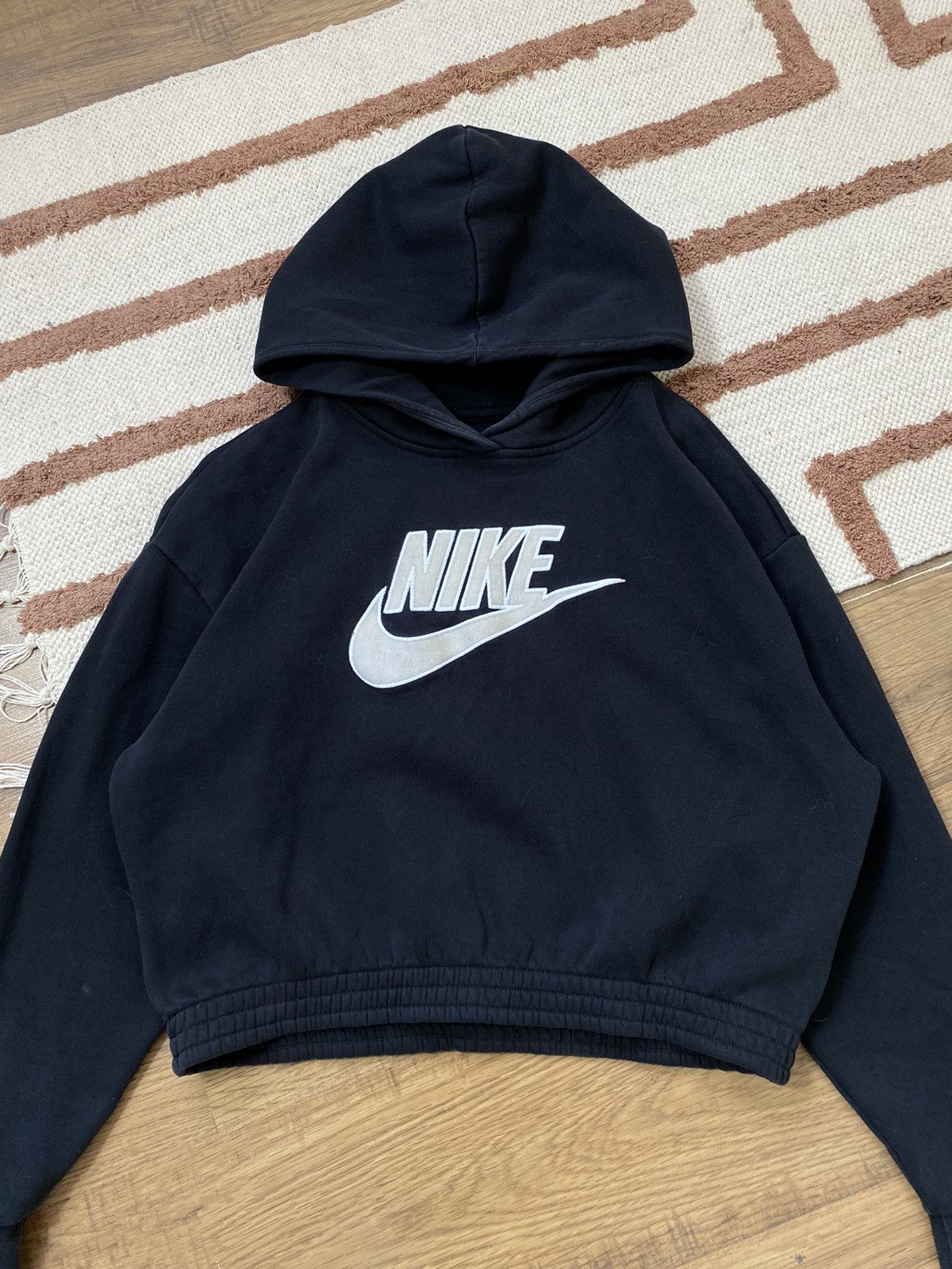 Nike 1990s CROPPED NIKE BIG SWOOSH HOODIE Size M / US 6-8 / IT 42-44 - 3 Thumbnail