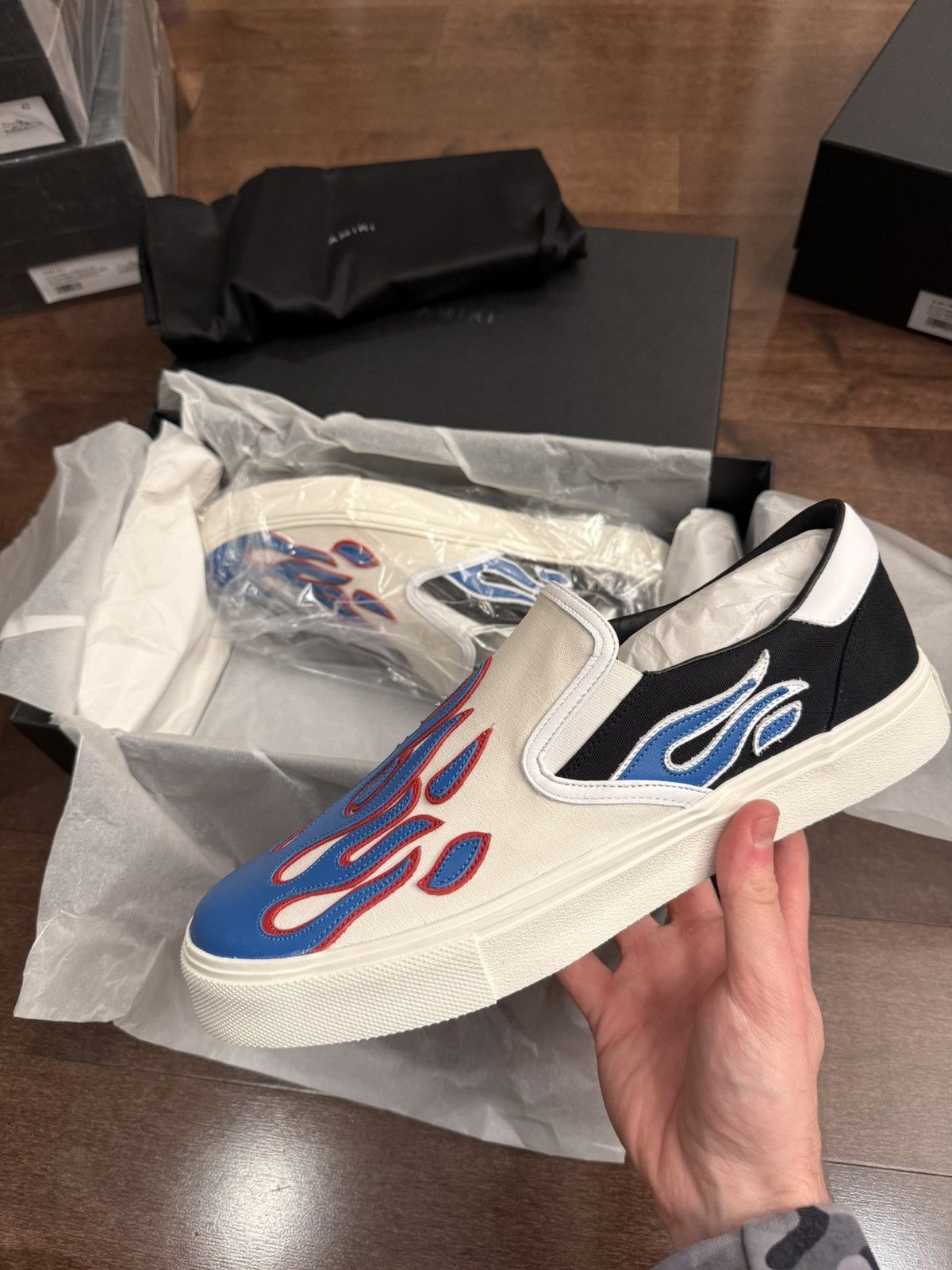 Amiri AMIRI Flame Slip-On Sneakers Size US 10 / EU 43 - 1 Thumbnail