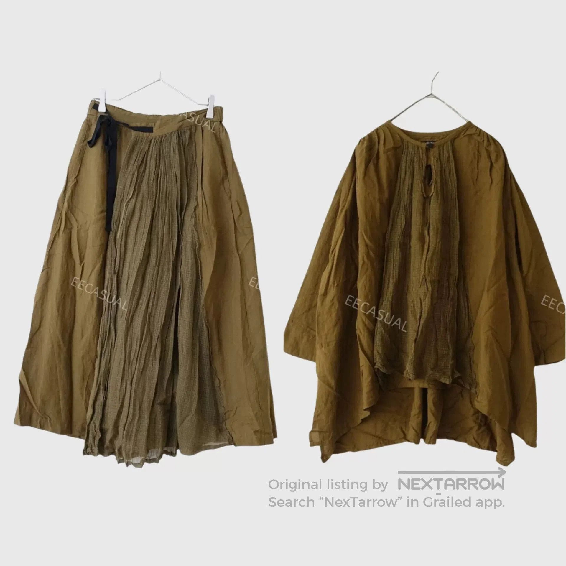 Pas de Calais Olive Green Plant. Size XS / US 0-2 / IT 36-38 - 1 Thumbnail
