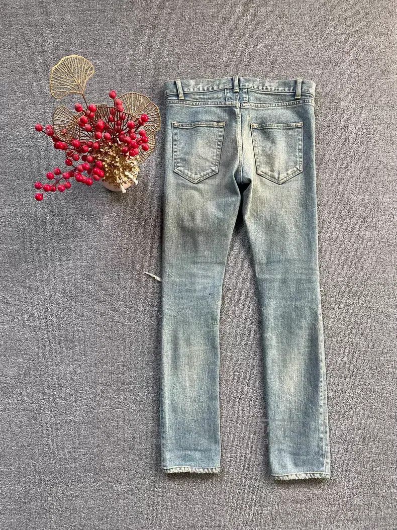 Saint Laurent Paris Saint Laurent Paris Knee Ripped Destroyed Denim Pants i Size US 29 - 2 Thumbnail