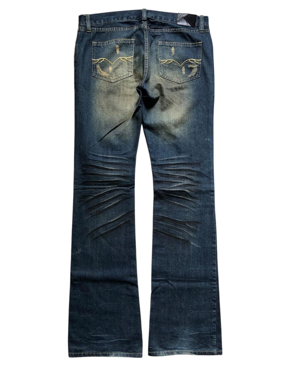 GOSTAR DE FUGA × If Six Was Nine × Le Grande Bleu (L.G.B.) Fuga Distressed Rusty Flare Jeans Size US 33 - 2 Thumbnail