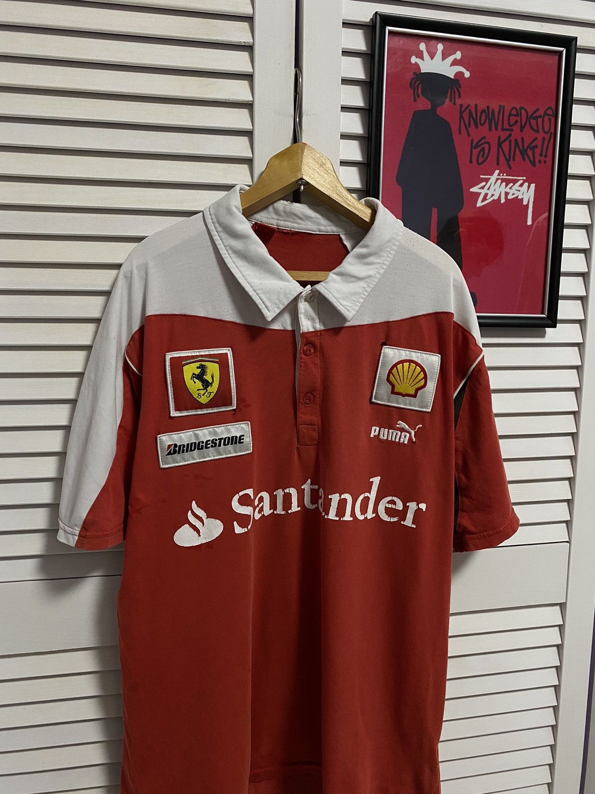 Ferrari × Puma Vintage Polo Tee Puma x Ferrari Racing Team Santander Size US M / EU 48-50 / 2 - 2 Thumbnail