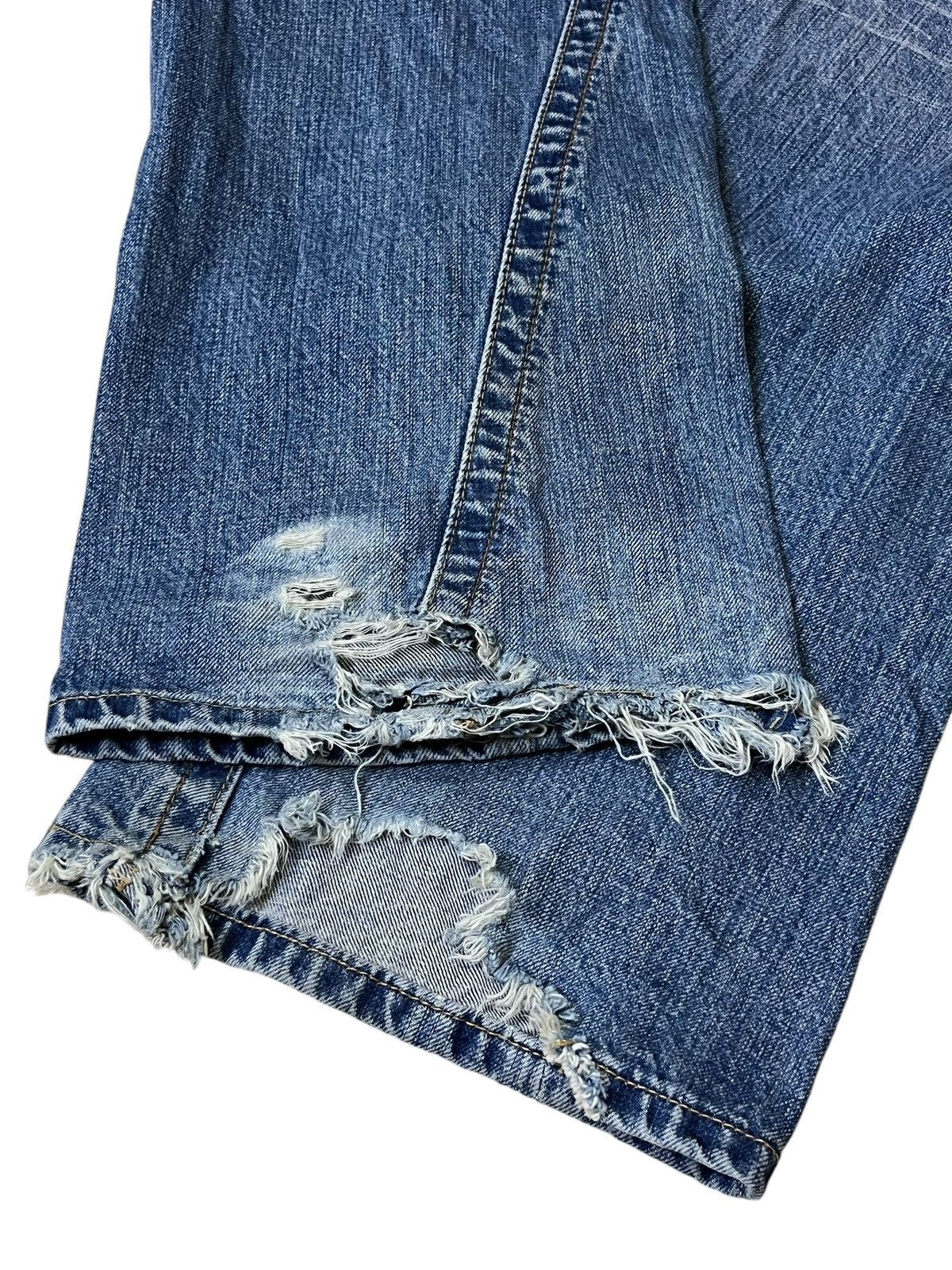FLARED🔥VINTAGE SEMANTIC DESIGN DISTRESSED FLARE JEANS