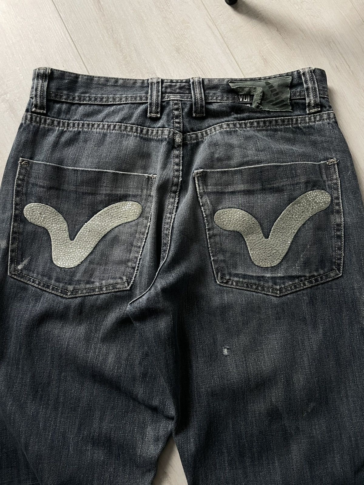 Voi Jeans Vintage Y2K Voi Jeans Denim 00’s Strass Logo Pants RARE Size US 32 / EU 48 - 3 Thumbnail