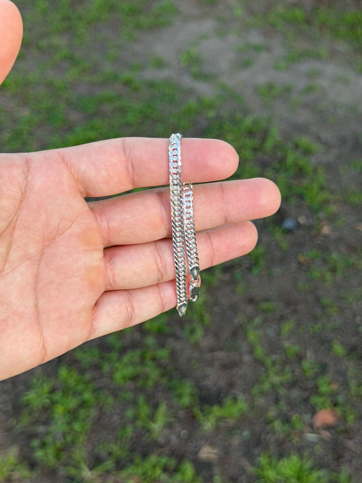 Sterling Silver Silver double link bracelet 7” Size ONE SIZE - 5 Thumbnail