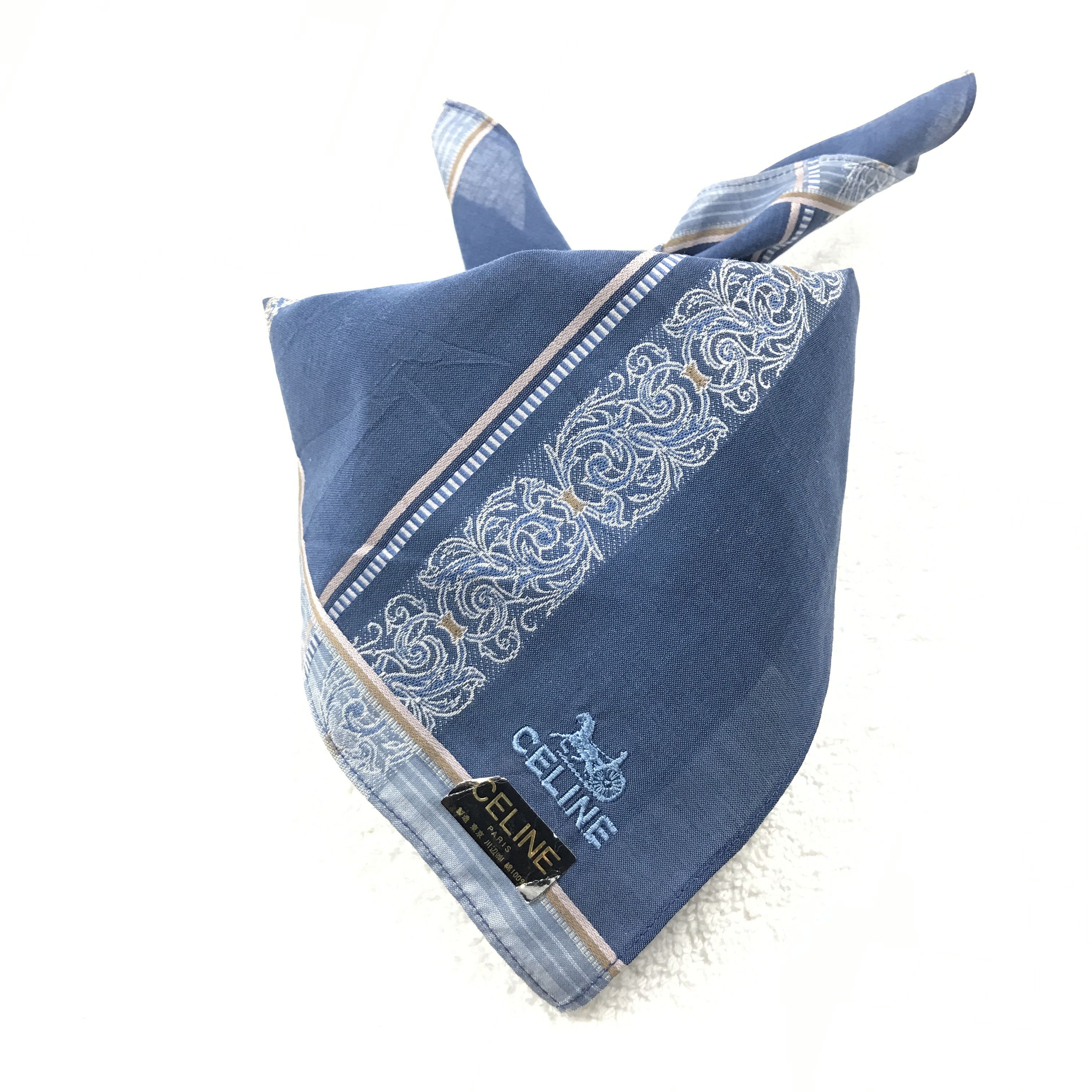 Celine × Vintage Vintage Celine Bandana Neckerchief Handkerchief Size ONE SIZE - 4 Thumbnail