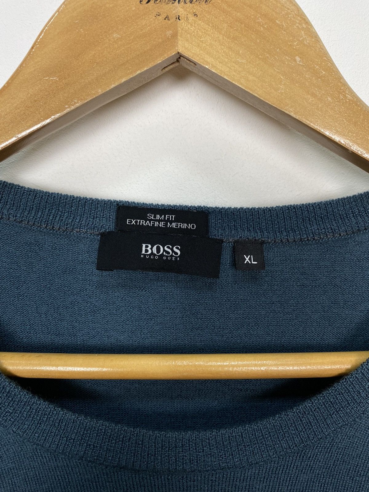Hugo Boss Hugo Boss Slim Fit Jumper Men’s Size XL Extrafine Merino Top Size US XL / EU 56 / 4 - 3 Thumbnail