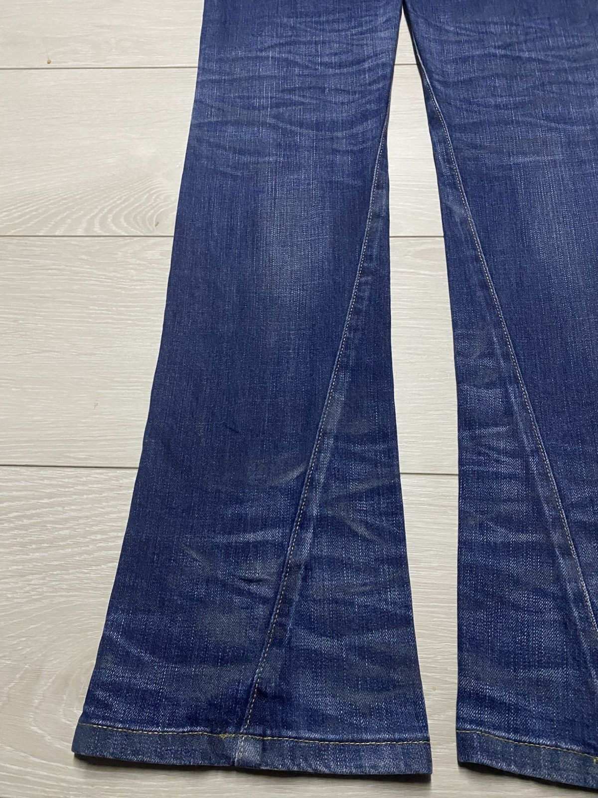 Tornado Mart Vintage Tornado Mart Blue Wash Twist Leg Bootcut Flare Jeans Size US 32 / EU 48 - 9 Thumbnail