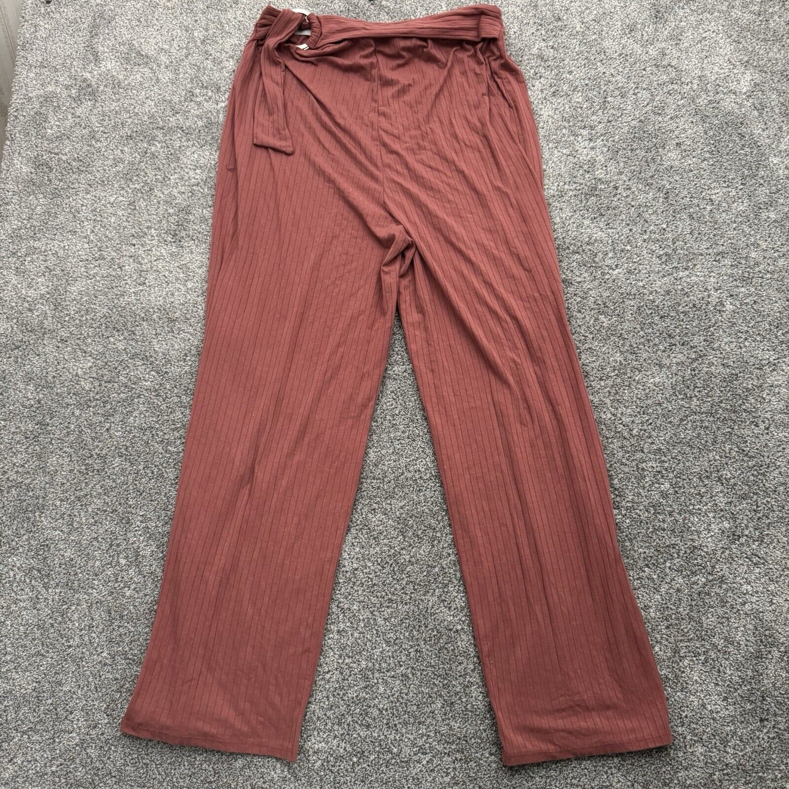 Other Juniors Plus 2XL Flowy Pants Belted Ribbed Soft Girl Boho Size 30" / US 8 / IT 44 - 2 Thumbnail