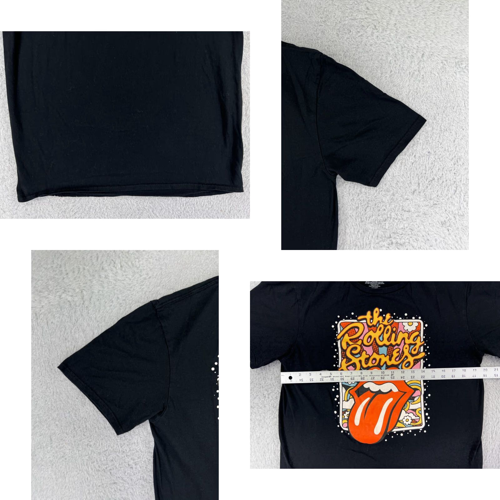 Vintage Rolling Stones Shirt Women Large Black 100% Cotton Short Sleeve Crew 2022 Size L / US 10 / IT 46 - 8 Thumbnail