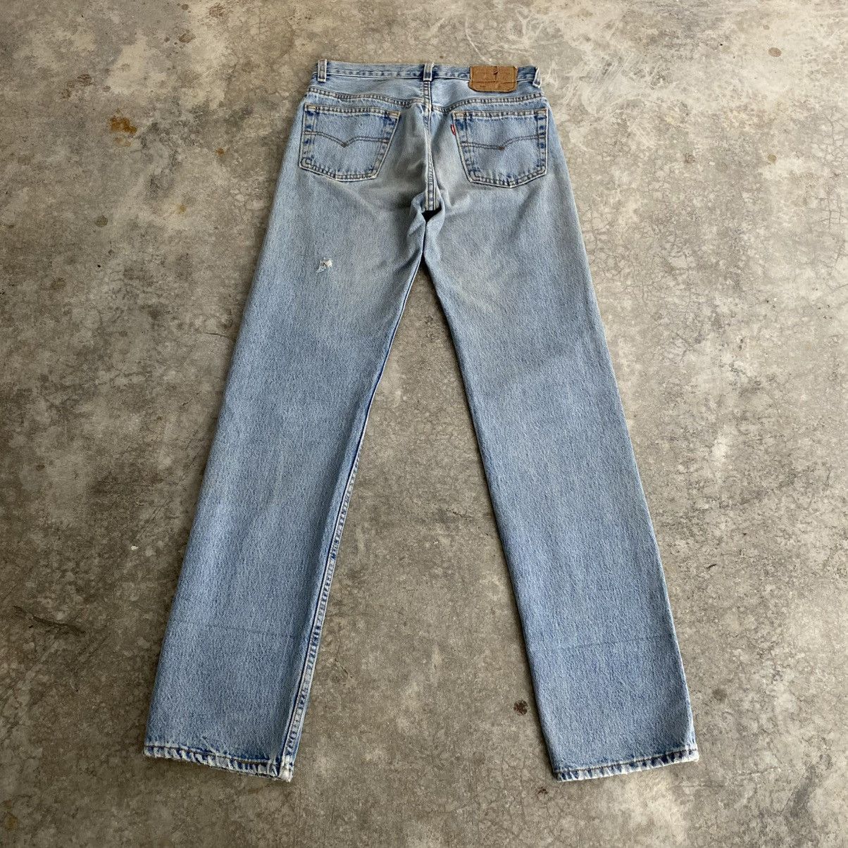 Levi's Size 29x32.5 Vintage 1993 Levis 501 Light Blue Denim Jeans Size US 29 - 10 Thumbnail
