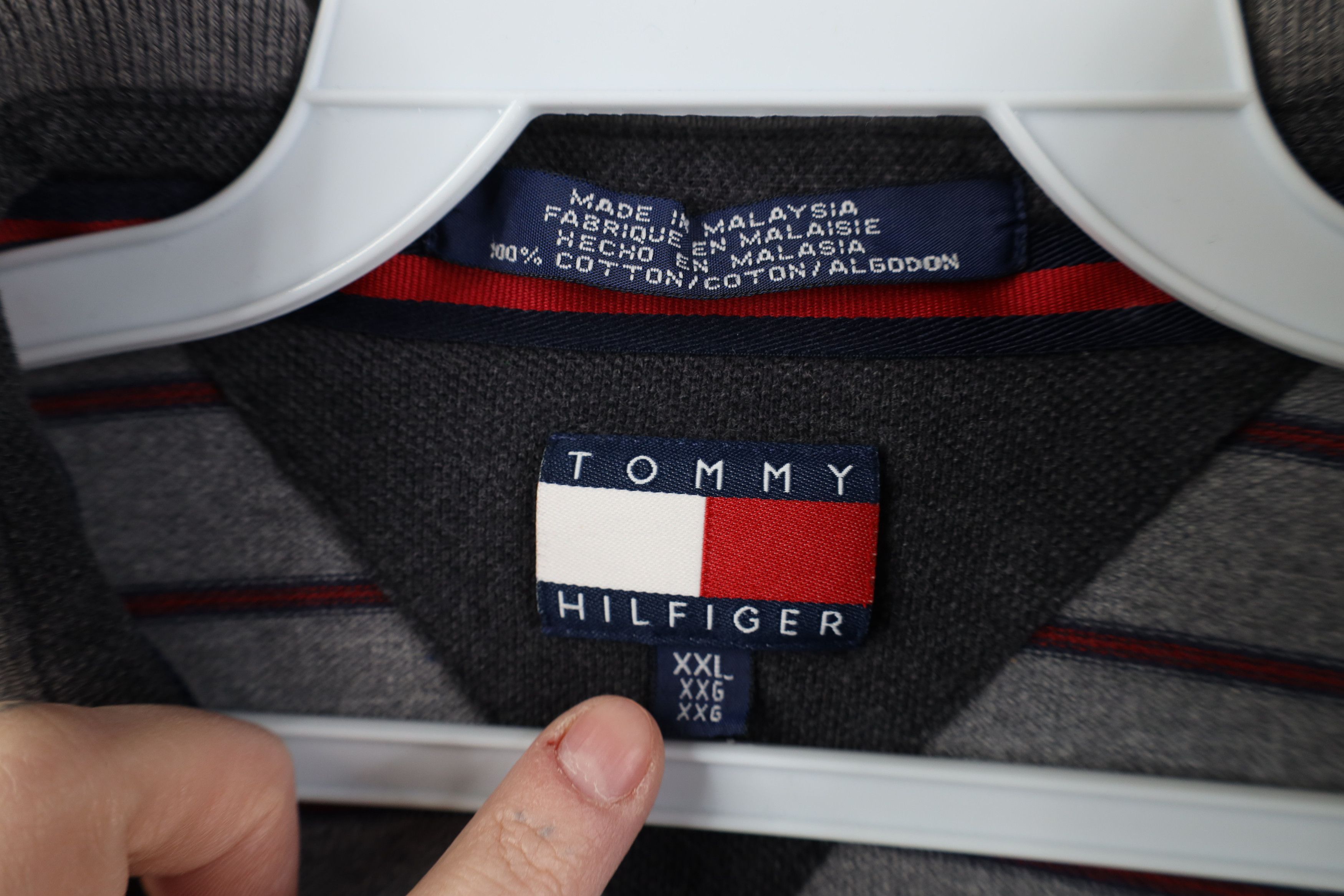 Tommy Hilfiger Vintage 90s Tommy Hilfiger Long Sleeve Rugby Polo Size US XXL / EU 58 / 5 - 6 Thumbnail