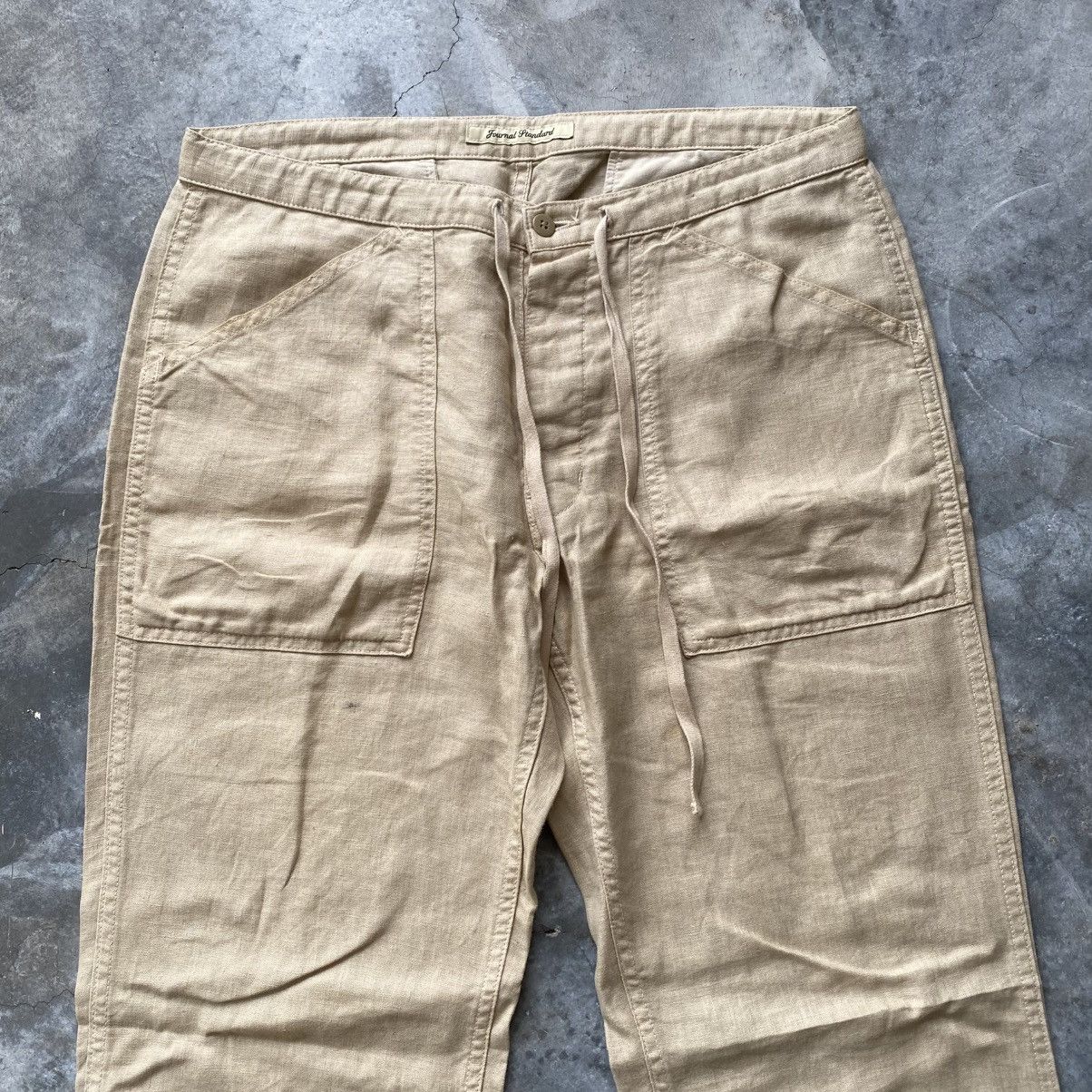 If Six Was Nine × Journal Standard × Le Grande Bleu (L.G.B.) Vintage Y2K Journal Standard Linen Baker Pants w30 Size US 30 / EU 46 - 2 Thumbnail