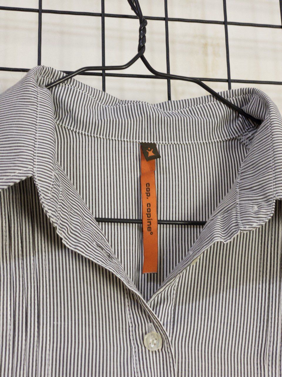 Cop Copine Cop Copine embroidered black&white pinstripe shirt blouse Size S / US 4 / IT 40 - 8 Thumbnail