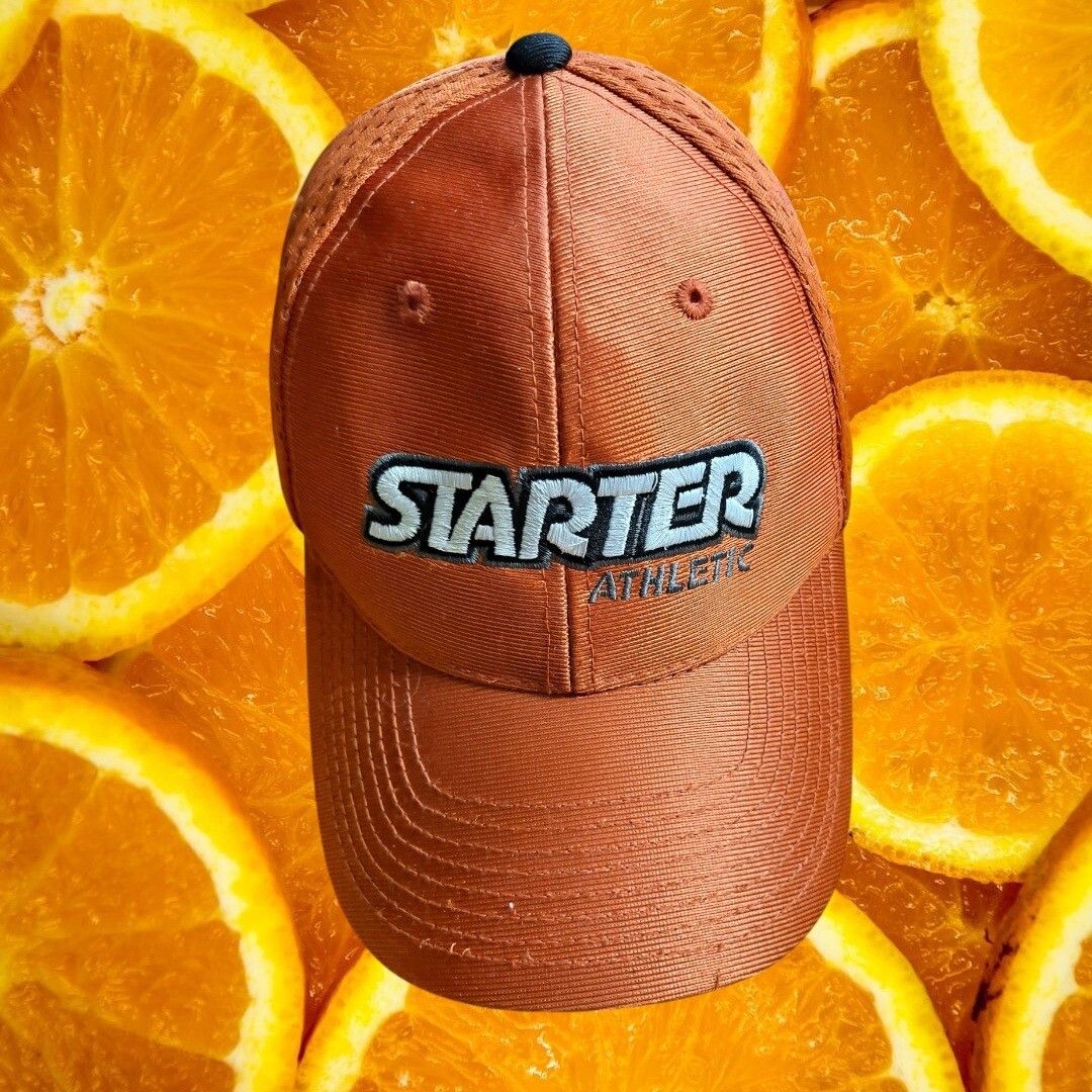 Starter Starter Hat Athletic Baseball Cap Adjustable Orange One Size Size ONE SIZE - 1 Thumbnail
