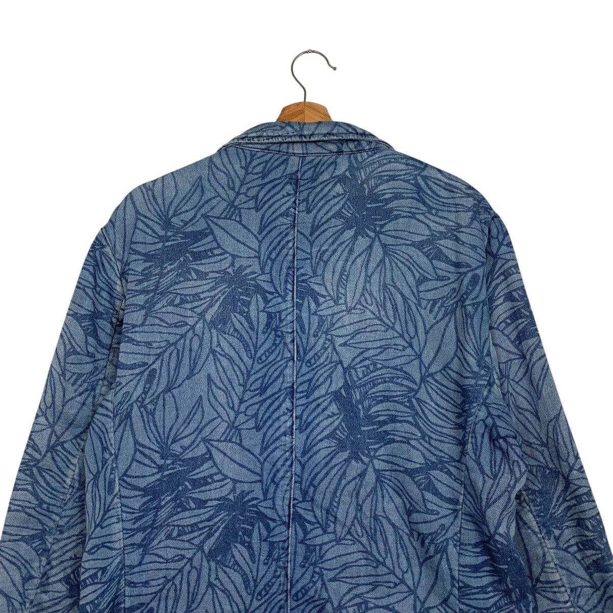 Japanese Brand AZUL Leaf Print Unconstructed Blazer Casual Wear #2772-C125 Size US XL / EU 56 / 4 - 20 Thumbnail