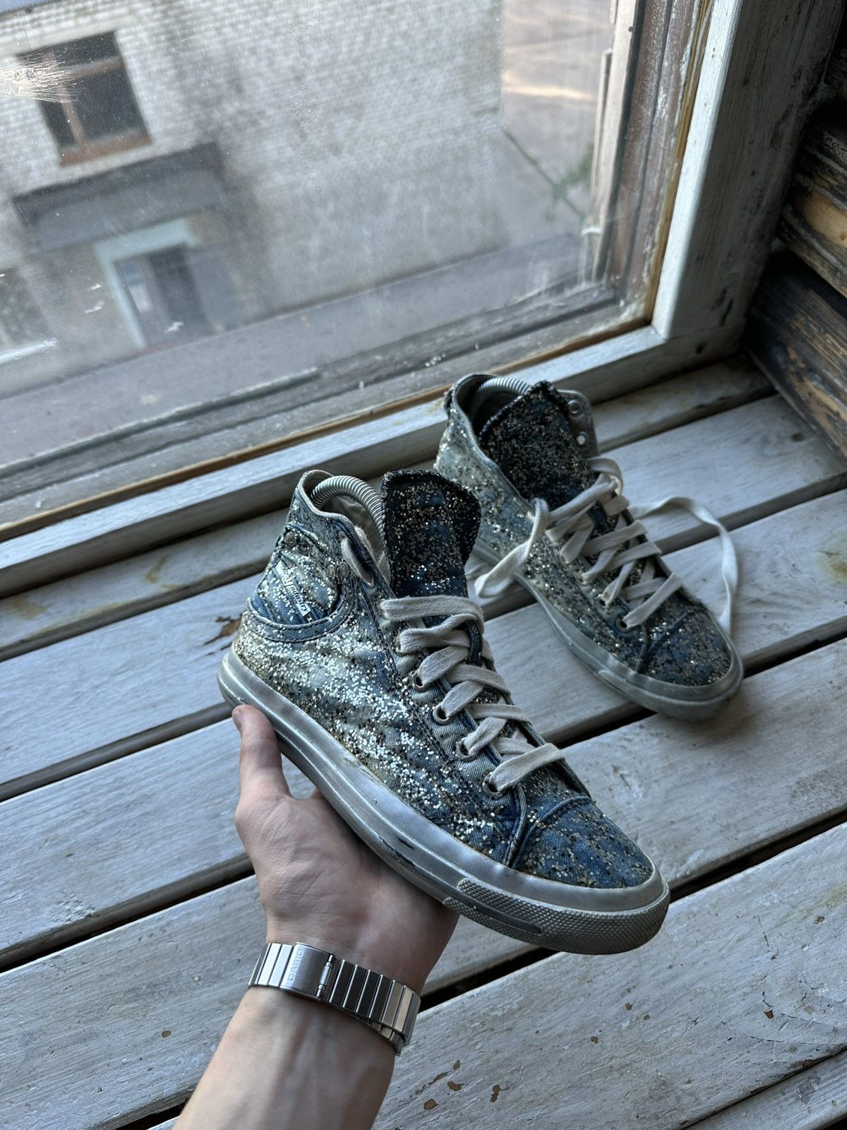 🚨AVANT GARDE DIESEL WOMEN SHOES WITH LOGO DENIM DIVISION
