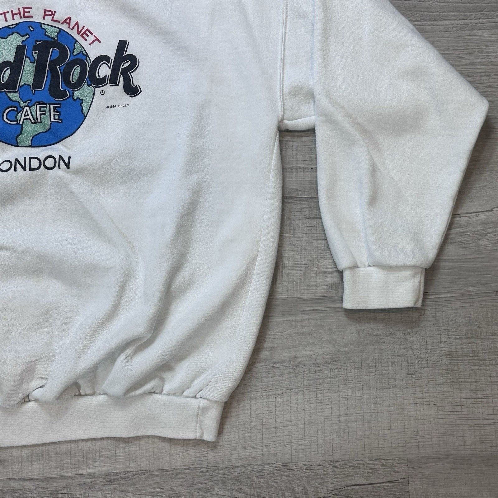 Hard Rock Cafe Vintage 90s Hard Rock Cafe London Save The Planet Sweatshirt Size US M / EU 48-50 / 2 - 3 Thumbnail