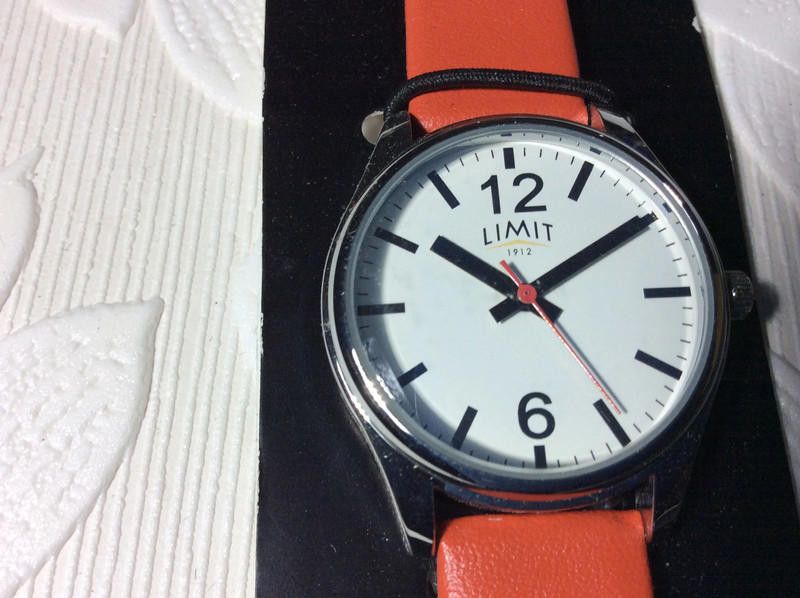 Designer Limit men's white dial red leather strap watch Size ONE SIZE - 8 Thumbnail
