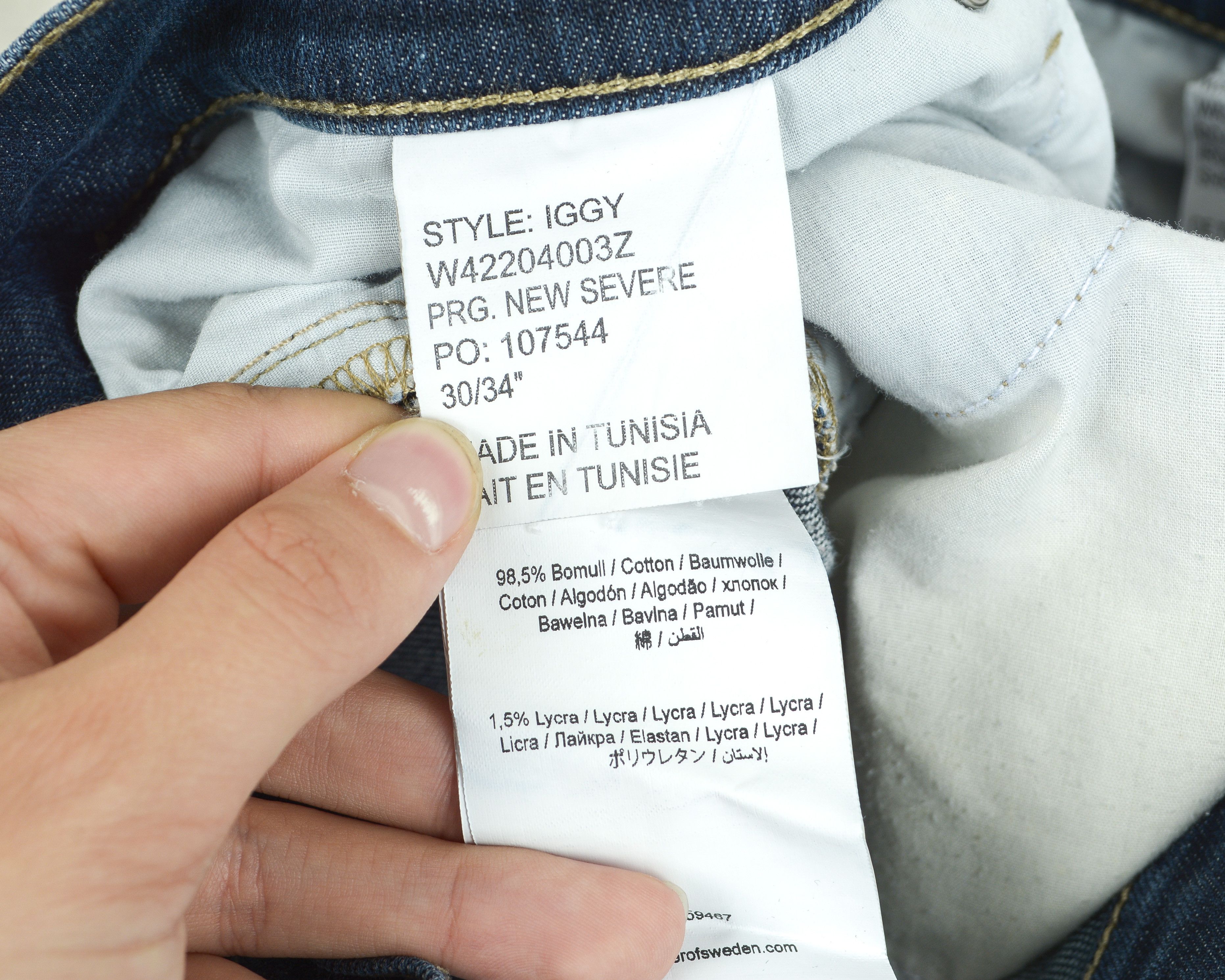 Tiger of Sweden Iggy Style W30 L34 Jeans Denim Pants Trousers Zip Fly Slim Size US 30 / EU 46 - 7 Thumbnail