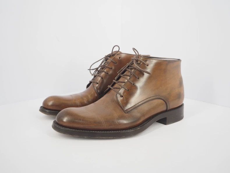 Dior DiorDark brown retro mid-top leather boots 2503-Nextarrow Size US 6 / EU 39 - 1 Thumbnail