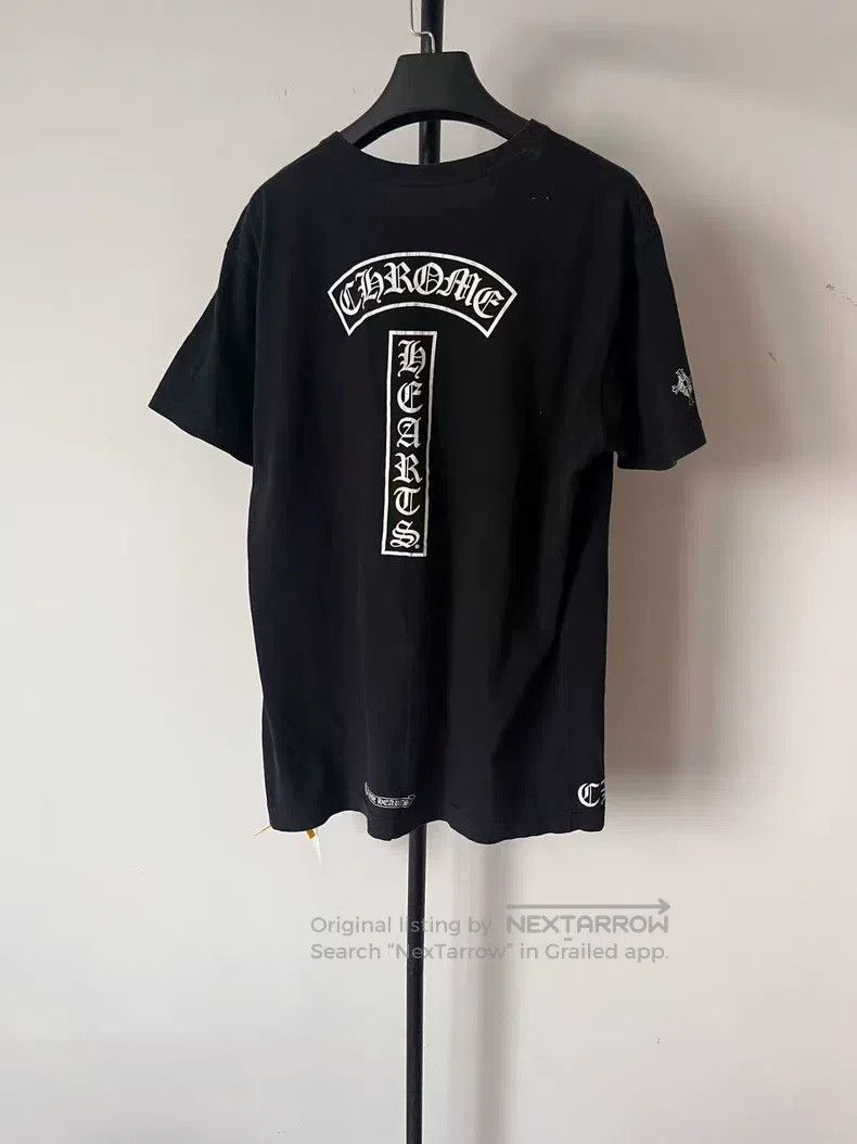 CHROME HEARTS Size L Black Pocket Horseshoe Sanskrit Cuff T