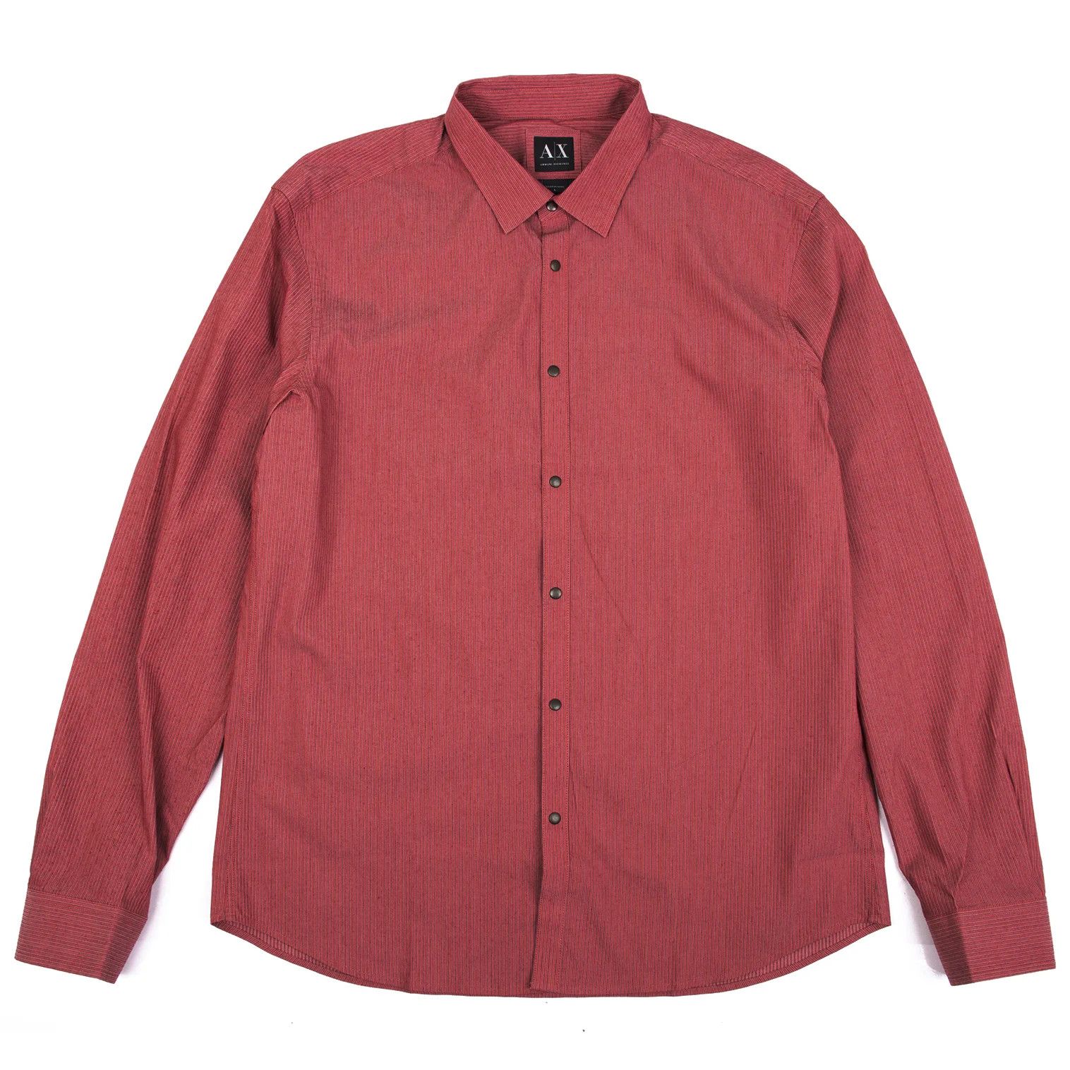 Armani Cotton Nylon Stretch Stripe Shirt in Red Size L Size US XXS / EU 40 - 1 Thumbnail