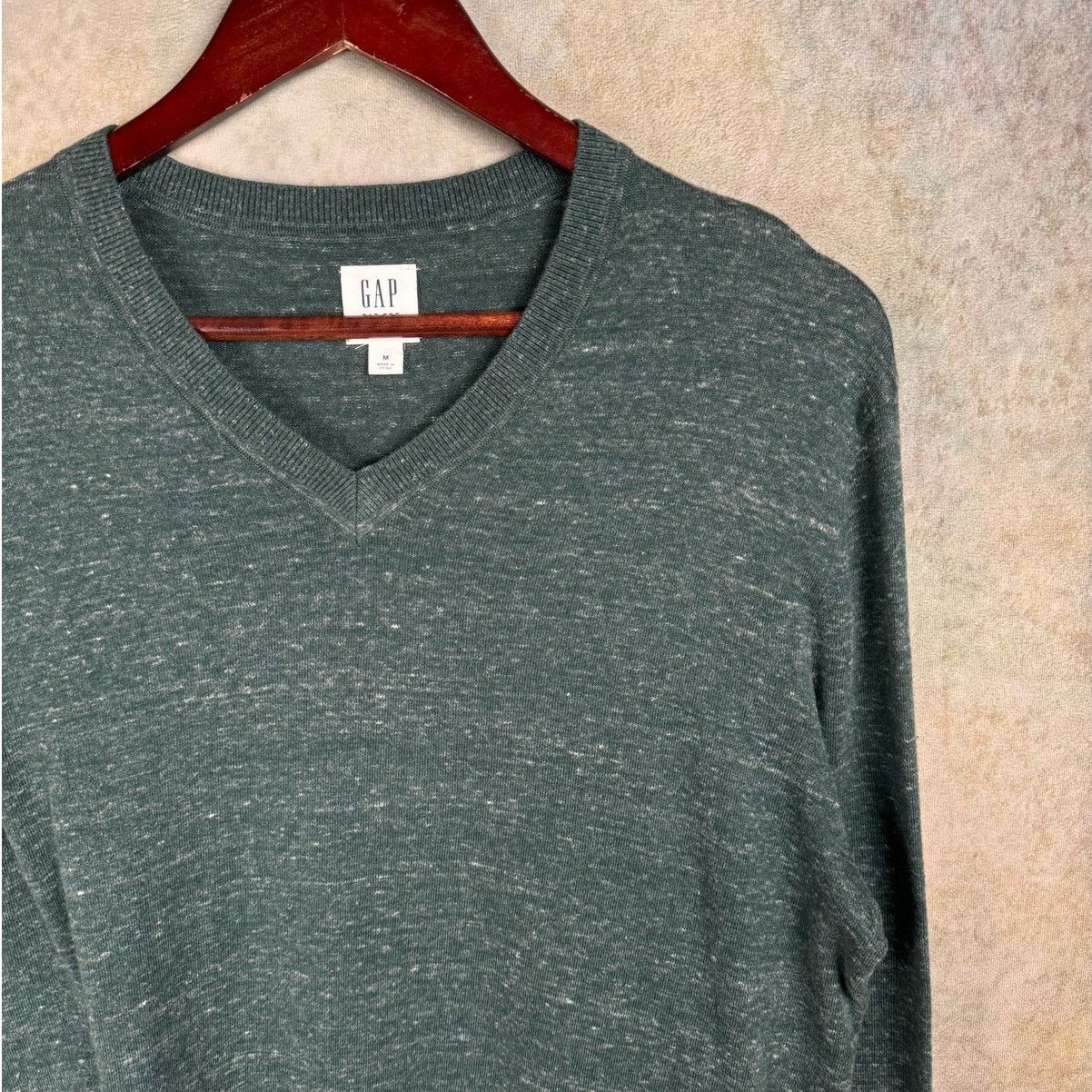 Gap × Vintage 2000s Gap V Neck Knit Sweater Mens Sz M Dark Gray Pullover Size US M / EU 48-50 / 2 - 7 Thumbnail
