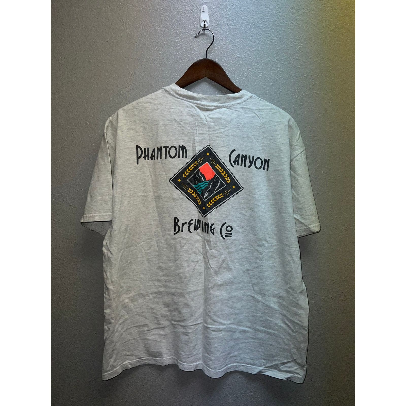 Hanes Vintage Phantom Canyon Shirt Brewing Co Beer Gray Tee 90s Size US XL / EU 56 / 4 - 5 Thumbnail