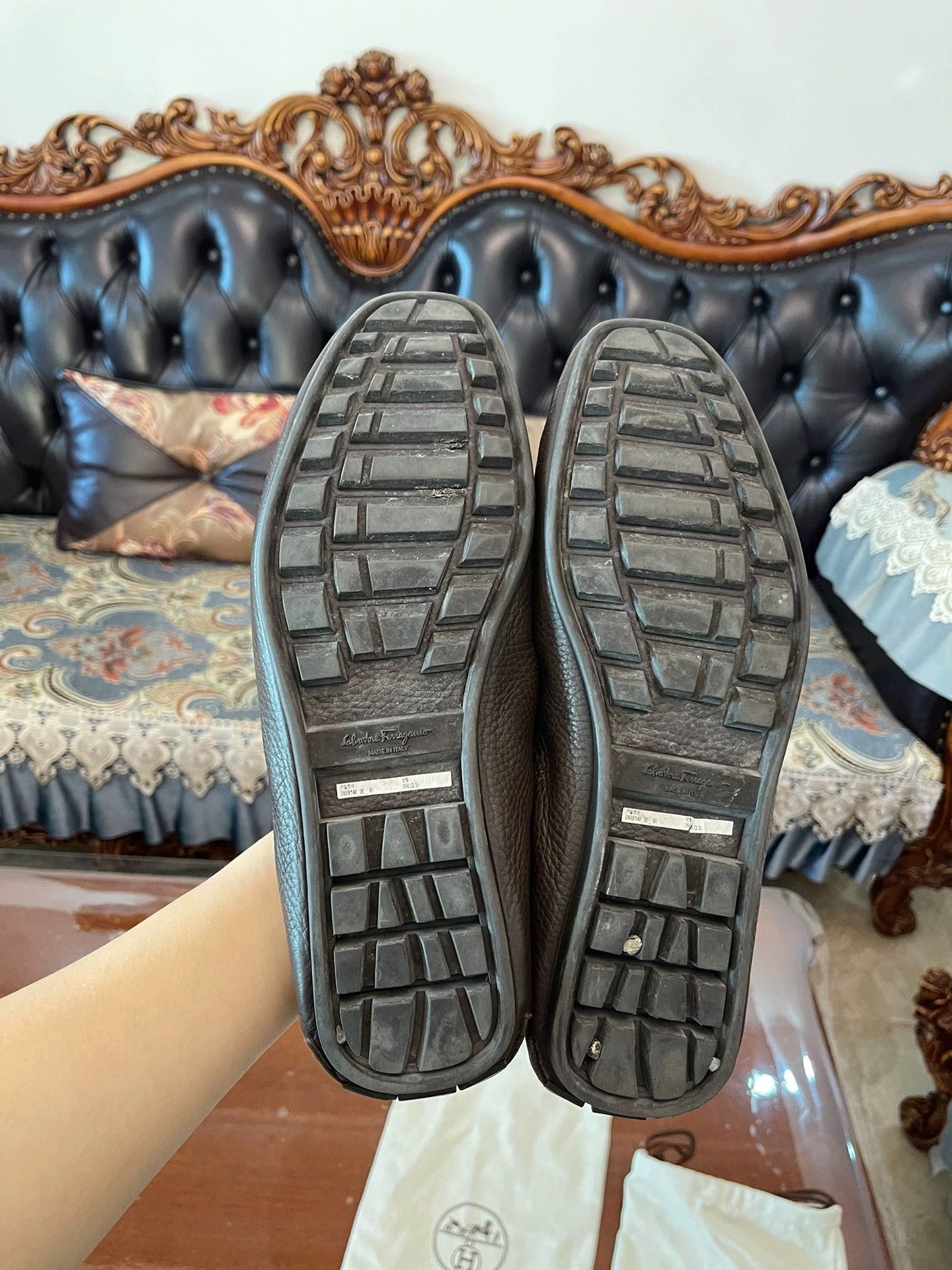 Salvatore Ferragamo Ferragamo Men's Litchi Leather Shoes Shoes 8 (2x worn, tags) Size US 8 / EU 41 - 6 Thumbnail