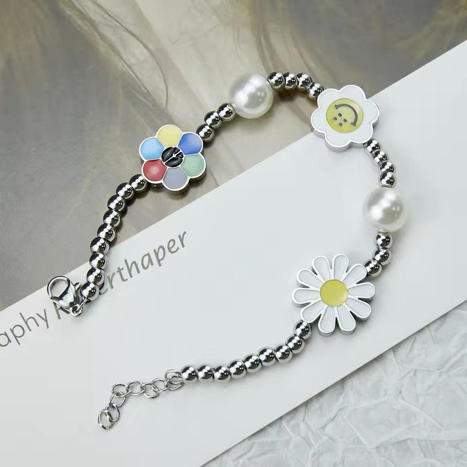 Jewelry Stainless Steel Smile Face Sunflower Men's Necklace Size ONE SIZE - 3 Thumbnail