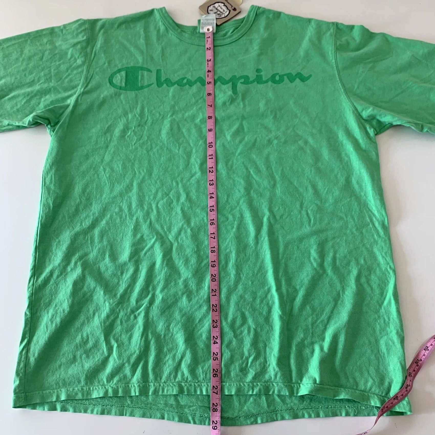 Champion Champion Pigment Dyed Heritage Spell Out Men's T Shirt Green 2XL Size US XXL / EU 58 / 5 - 8 Thumbnail