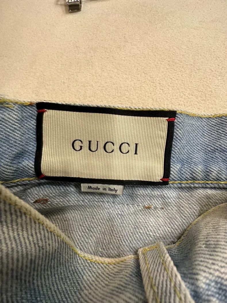 Gucci Gucci Size OS Embroidered denim short skirt Size 25" / US 0 / IT 36 - 6 Thumbnail