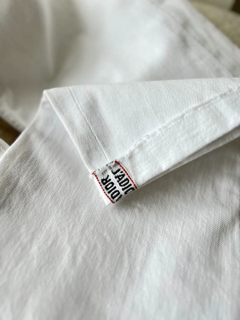 Dior Dior Size32 White old-fashioned cotton denim trousers Size 42" / US 20 - 5 Thumbnail