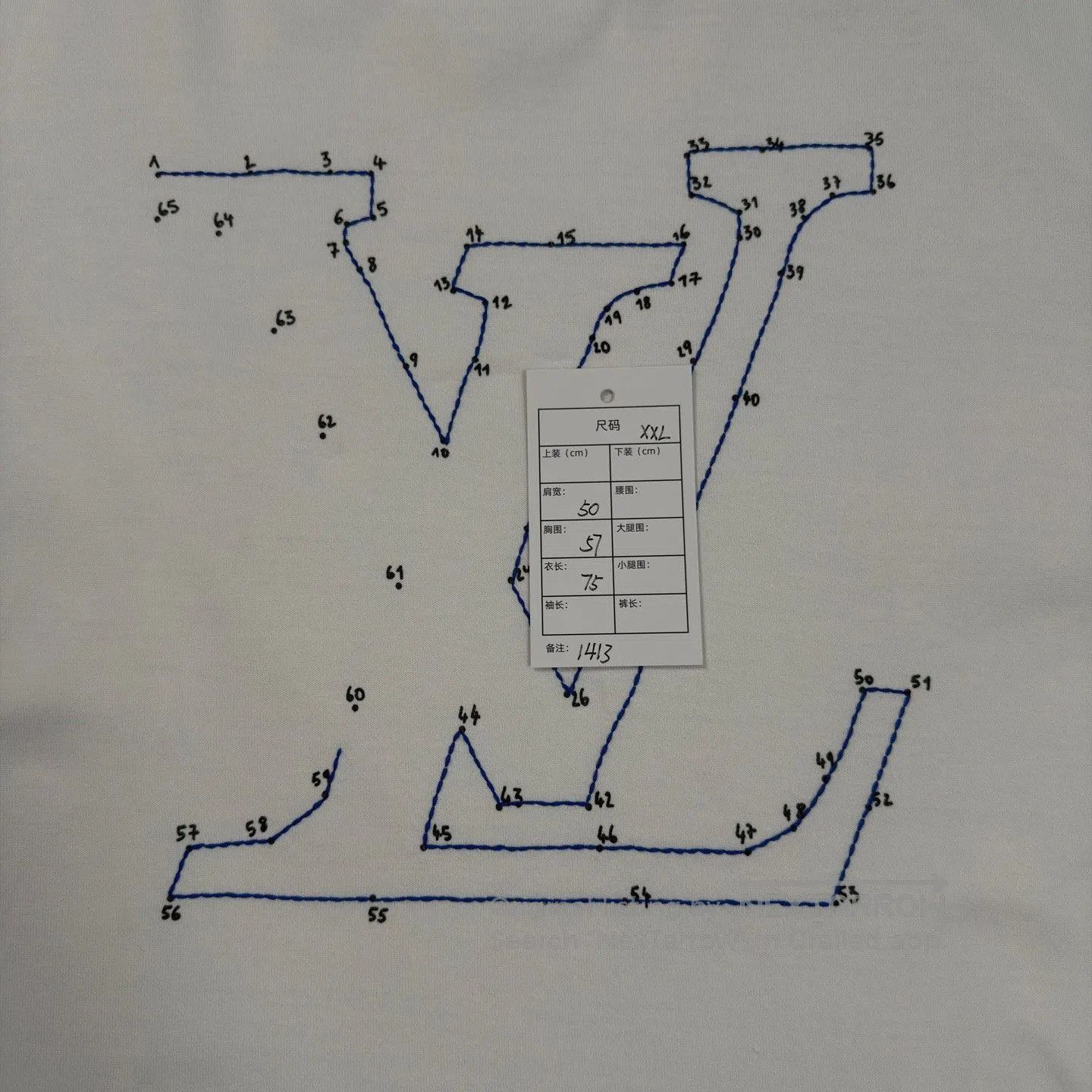 Louis Vuitton LV Embroidered Large Logo White T-Shirt. Size US XXL / EU 58 / 5 - 5 Thumbnail