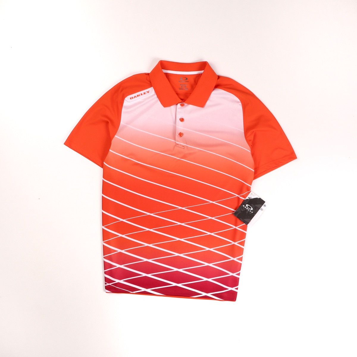 Oakley NEW Men’s Oakley Slide Polo Shirts Red Orange Size: XL Size US XL / EU 56 / 4 - 1 Thumbnail