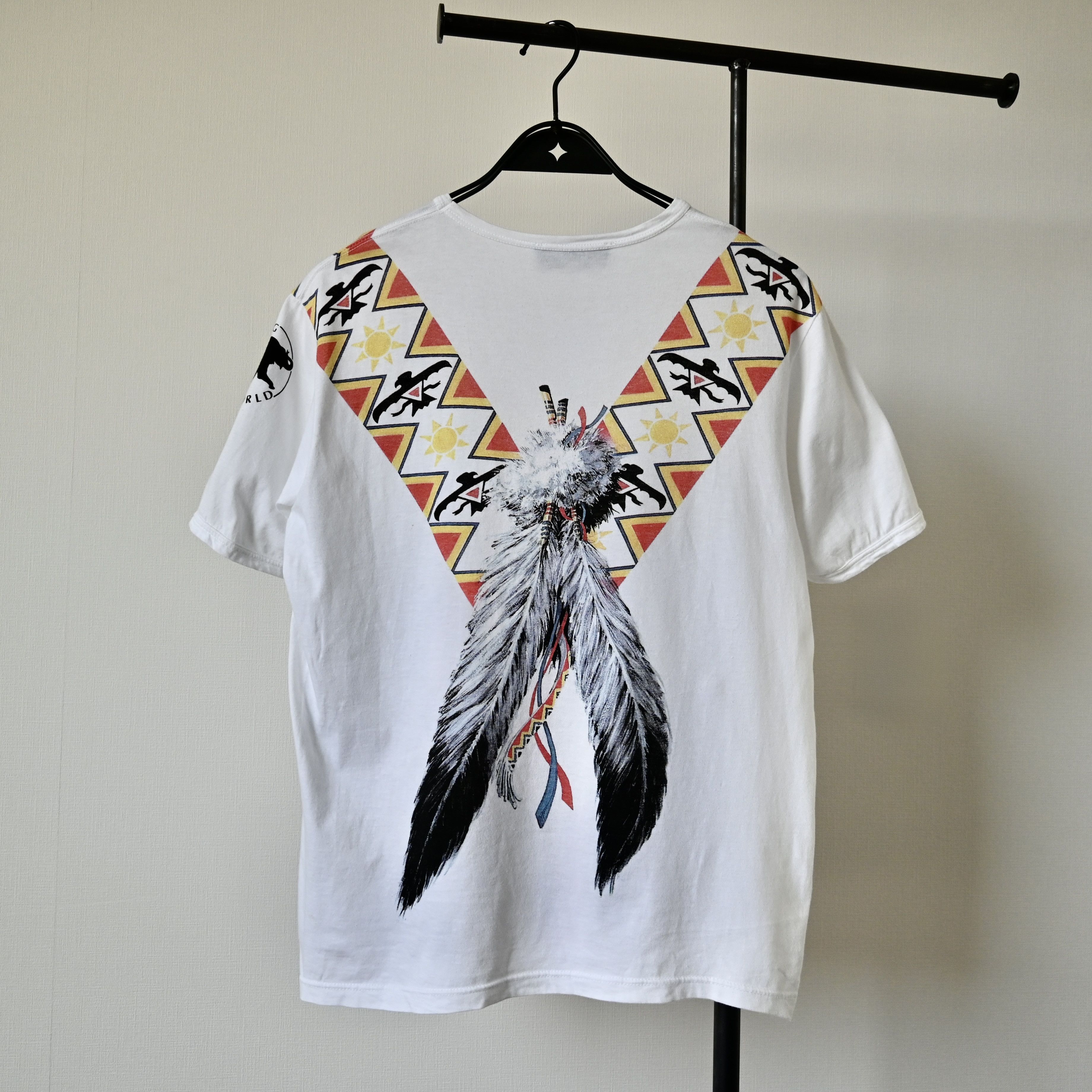 Vintage VTG 2000s HUNTING WORLD tribal chief T-shirt, made in Italy Size US L / EU 52-54 / 3 - 3 Thumbnail