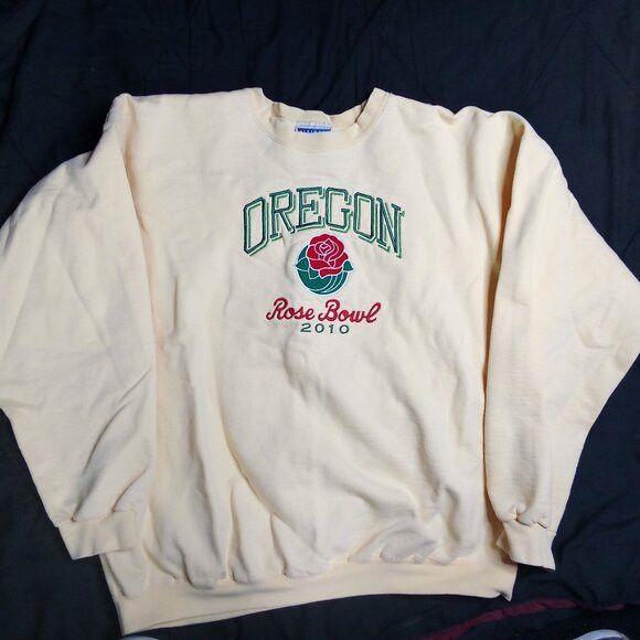 NCAA Oregon Ducks Rose Bowl 2010 Embroidered Crewneck Sweatshirt Size US XL / EU 56 / 4 - 2 Thumbnail
