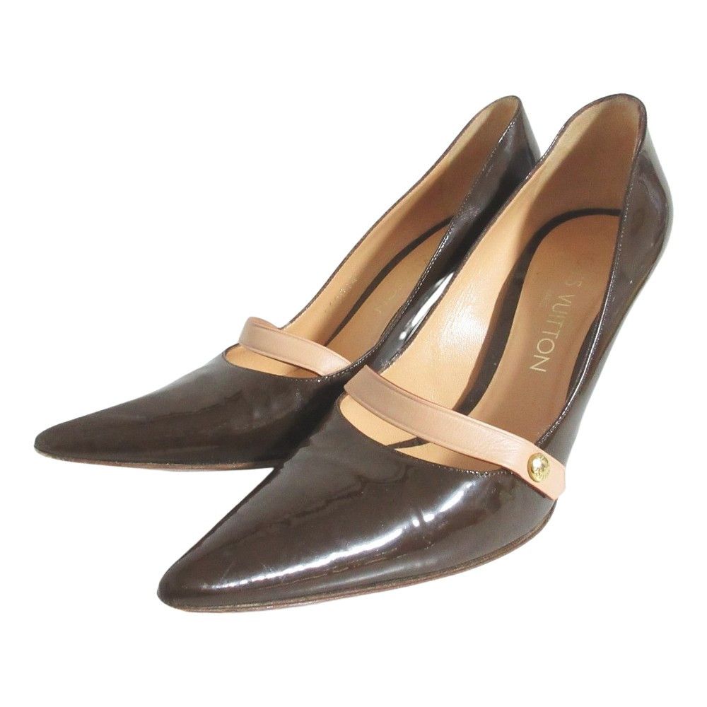 Louis Vuitton Louis Vuitton Louis Vuitton Monogram Patent Leather Pumps Textile Shoes B00014 DUTY FREE for USA Size ONE SIZE - 1 Thumbnail