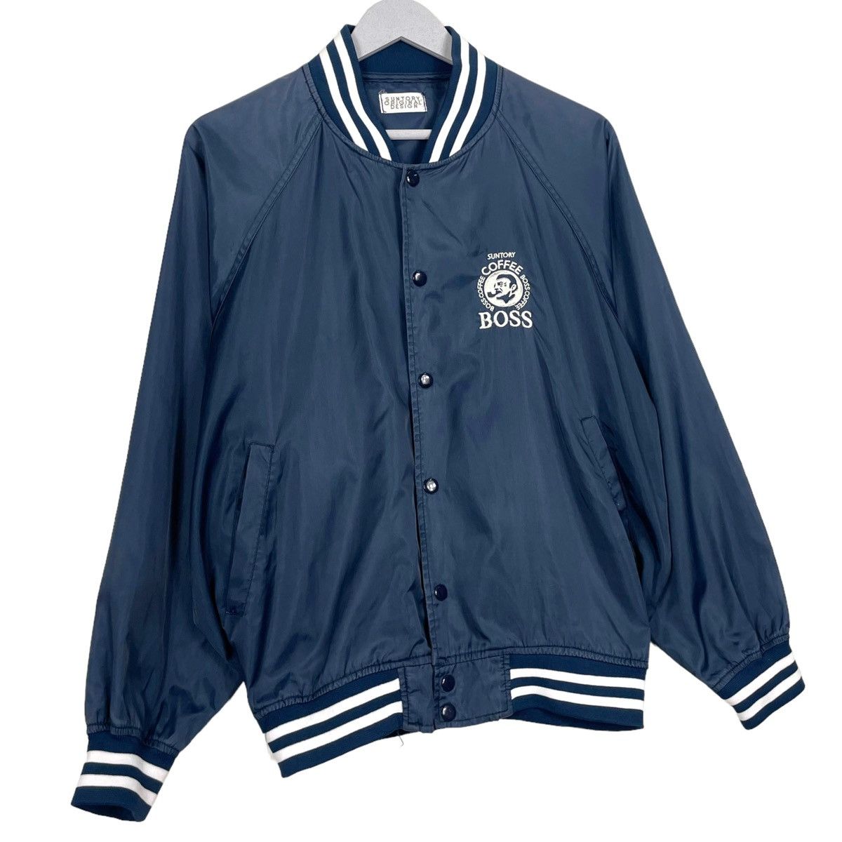 Japanese Brand × Vintage 💥VINTAGE SUNTORY BOSS SNAP VARSITY JACKET Size US L / EU 52-54 / 3 - 3 Thumbnail